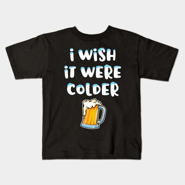 I Wish It Were Colder Kids T-Shirt by camelliabrioni